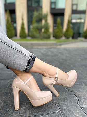 Туфлі жіночі STILLETA бежеві еко-лак каблук 11см (D280-J250-4) Коломия