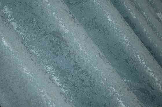 Комплект готових штор VR-Textil Льон мармур Pavliani № 1371ш Темно-блакитний 150х270 см 2 шт (33-0232) Київ