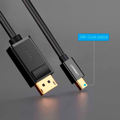Кабель мультимедийный miniDisplayPort M to DisplayPort M 1.5m MD105 black Ugreen (10477) Винница - изображение 7