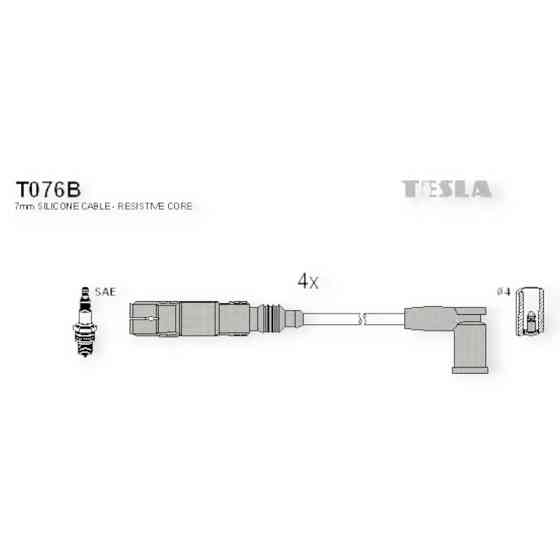 Провід Шкода Октавія A5 (04-13), Фольцваген Кадді III 04- 1,6i BGU,BSE,BSF TESLA високовольтні Мукачево