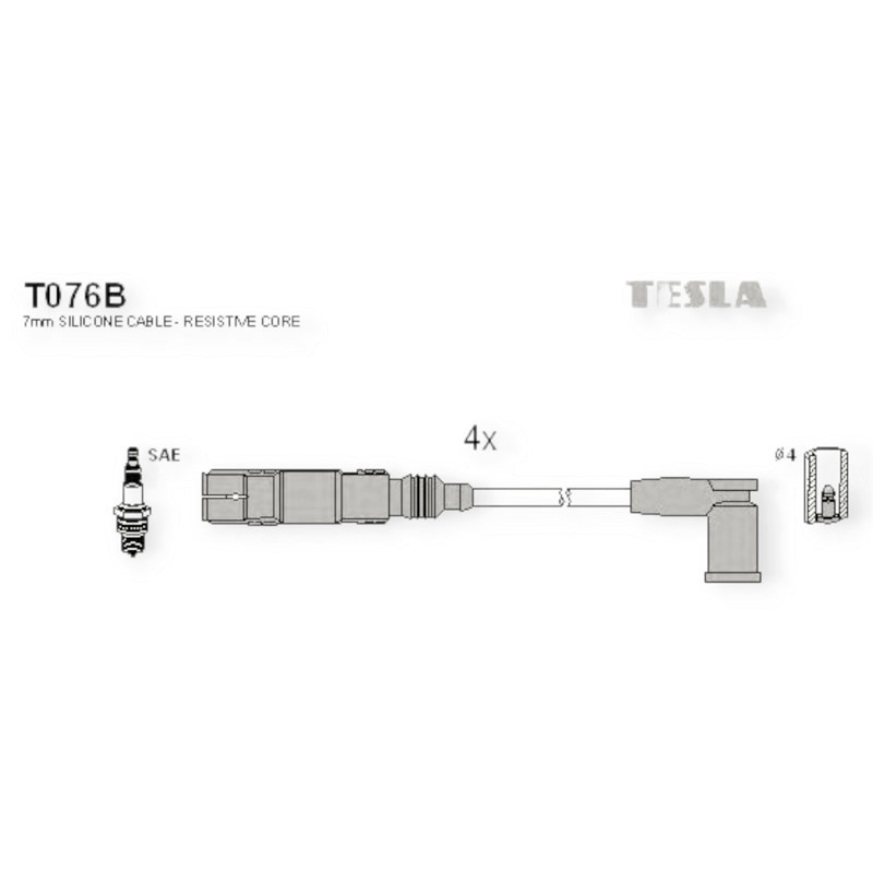 Провід Шкода Октавія A5 (04-13), Фольцваген Кадді III 04- 1,6i BGU,BSE,BSF TESLA високовольтні Мукачево - фото 1