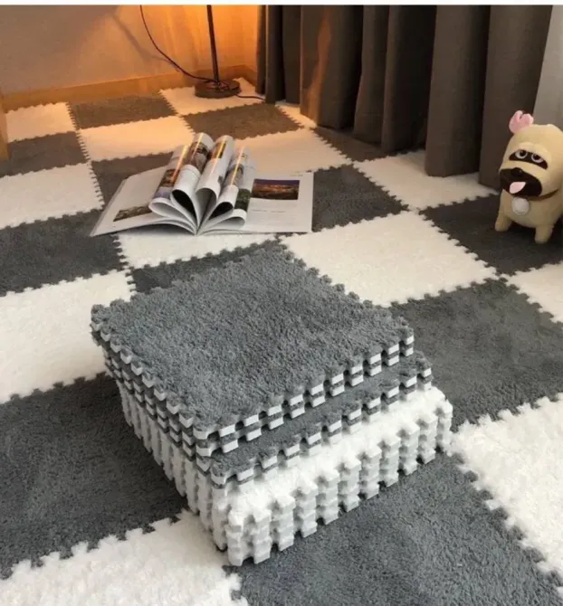 Blip Коврик-пазл c плюшевым покрытием 10 пазлов 30х30х1.5 см серо-фиолетовый Коломыя - изображение 3