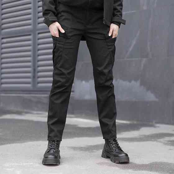 Брюки-карго тактические черные для женщин Pobedov Tactical V2 Женские Киев