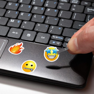 Наклейка на клавіатуру SampleZone непрозора чорна, біло-синя (SZ-BK-BS) Вінниця - фото 3