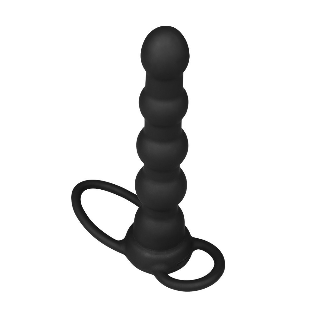 Насадка для подвійного проникнення - Anal Indulgence Collection Vibrating Rock Balled Double Prober Sex Aura Київ - фото 3