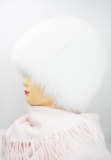 Шапка хутряна жіноча сніп Анастасія Білий Харків - фото 2