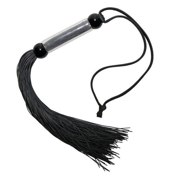 Кнут черный, прозрачная ручка FLOGGER, 28 см Sex Aura Киев - изображение 1