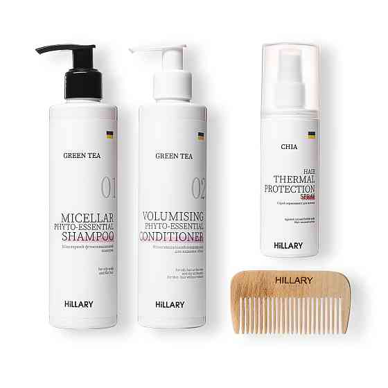 Набор для жирного типа волос Green Tea Phyto-essential with Thermal Protection Hillary Киев