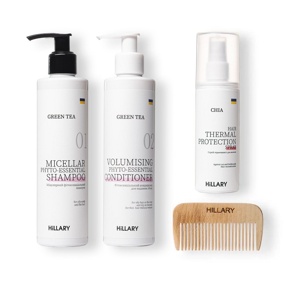 Набір для жирного типу волосся Green Tea Phyto-essential with Thermal Protection Hillary Київ - фото 1