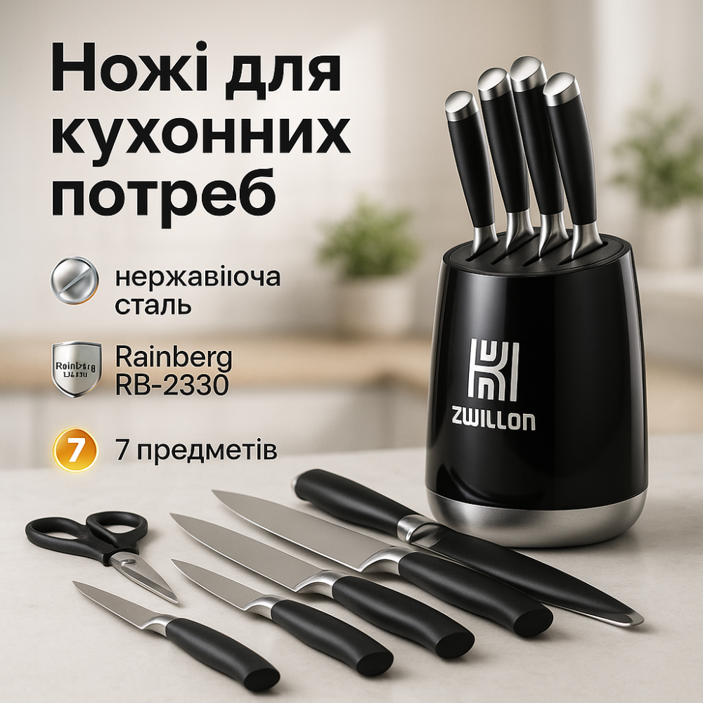 Набор кухонных ножей для поваров, Профессиональные ножи для домашней кухни Топ лучших ножей кухни YZ-58 Львов - изображение 11