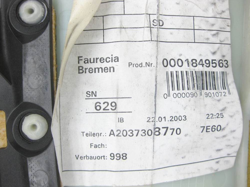 Mercedes-Benz  A2037302562 7E60 Карта задніх лівих дверей сіра тканина C-class W203 C-class S203 Одесса - изображение 13