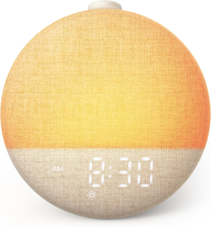 Будильник Dreamegg Sunrise 2, 29 звуків, генератор білого шуму, нічник 10 кольорів, 20 рівнів яскравості, будильник-світанок Київ
