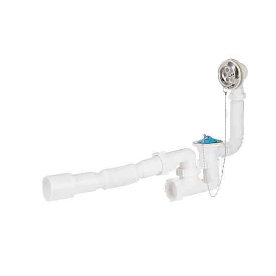 Сифон для ванни Lidz (WHI) 60 03 V002 00 з ревізією (вихід 50 мм) Київ