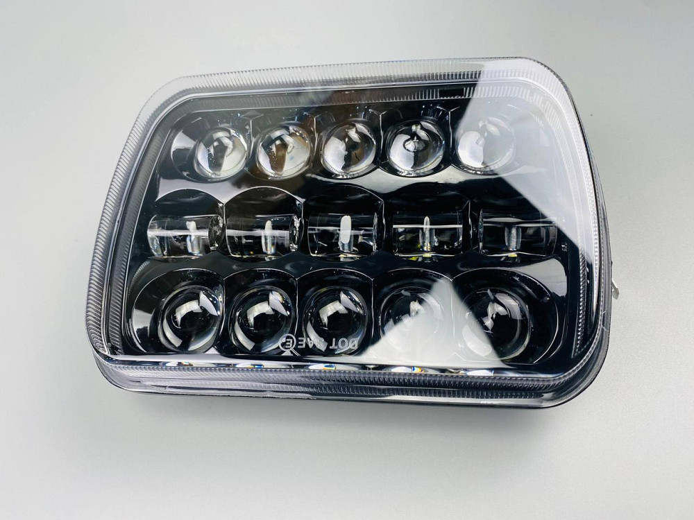 Фара LED прямокутна 95W 5х7 дюйм  (ближній + дальній) 3D лінза Мукачево - фото 8