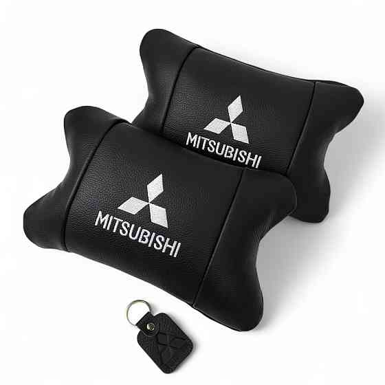 Подушка підголівник для подорожей Mitsubishi, Подушка під голову для поїздок, Подушки на крісло в авто AW-49 Львів