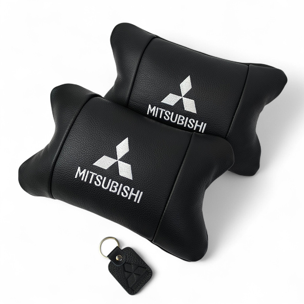 Подушка для шеи для водителя Mitsubishi, Подушка на подголовник в авто, Подарок в машину мужчине AW-49 Львов - изображение 1
