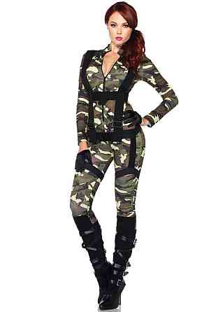 Еротичний костюм десантниці Leg Avenue Pretty Paratrooper XL, комбінезон, портупея Sex Aura Київ