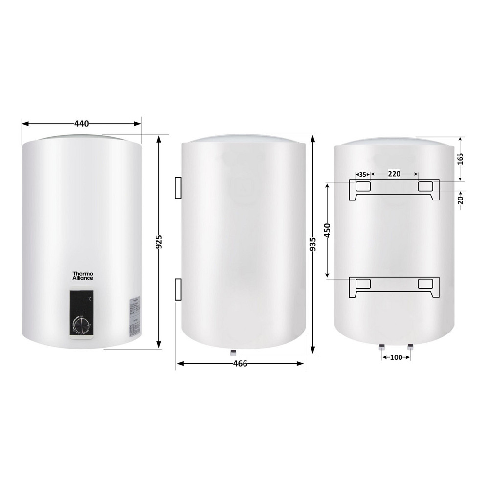 Водонагреватель электрический Thermo Alliance 100 л вертикальный, сухой ТЭН 2,0 кВт D100V20J3(D)K Киев - изображение 2