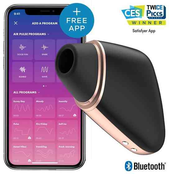Вакуумный стимулятор клитора Satisfyer Love Triangle Sucking, черный Sex Aura Киев