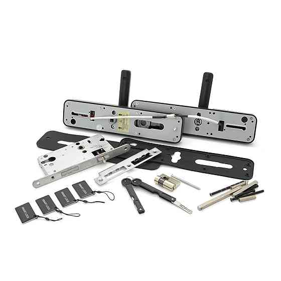 Розумний замок YOSO YO-Z72 на батарейках 4хАА, Відбиток пальця/код/карта/ключ/додаток (врізна частина 7255) Матеріал алюміній, Київ