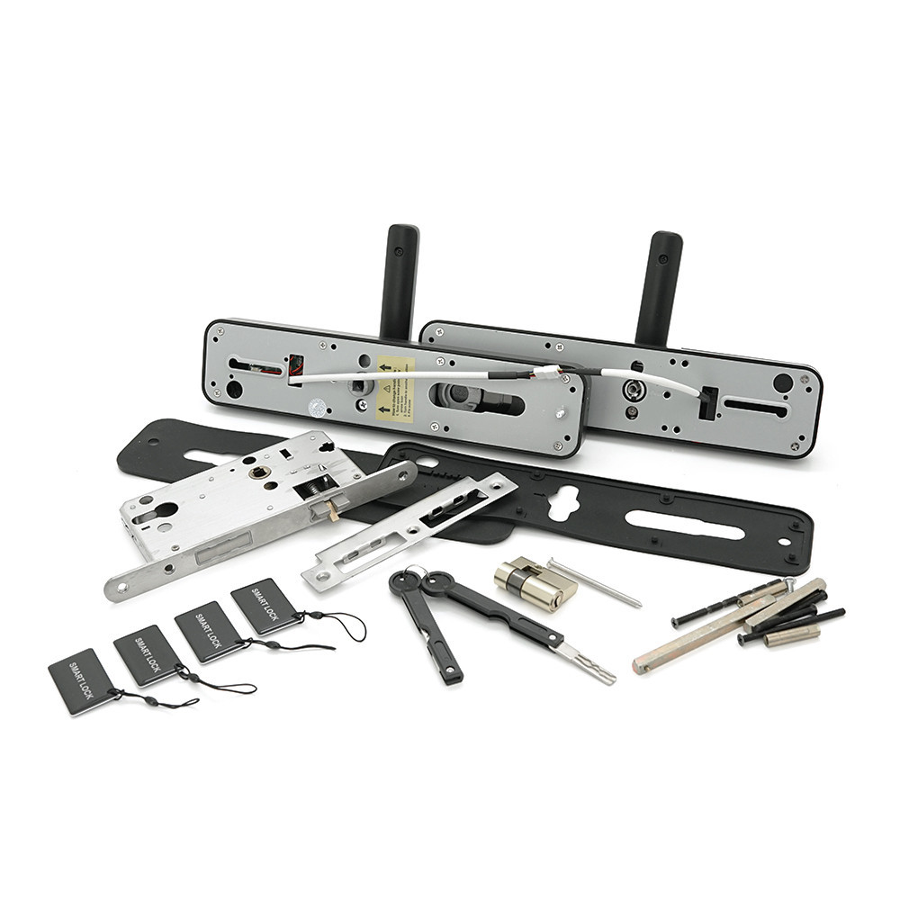 Розумний замок YOSO YO-Z72 на батарейках 4хАА, Відбиток пальця/код/карта/ключ/додаток (врізна частина 7255) Матеріал алюміній, Київ - фото 4