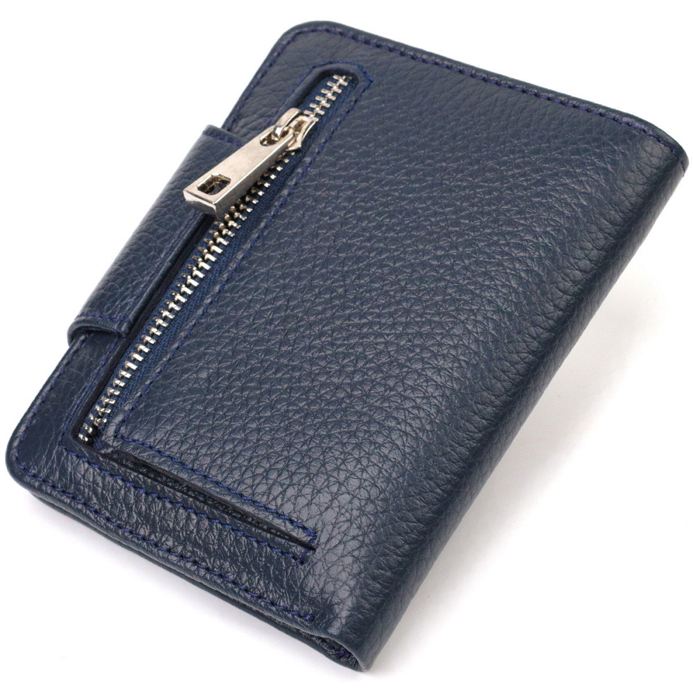 Зручне жіноче портмоне середнього розміру з натуральної шкіри CANPELLINI 21809 Синє Київ - фото 2