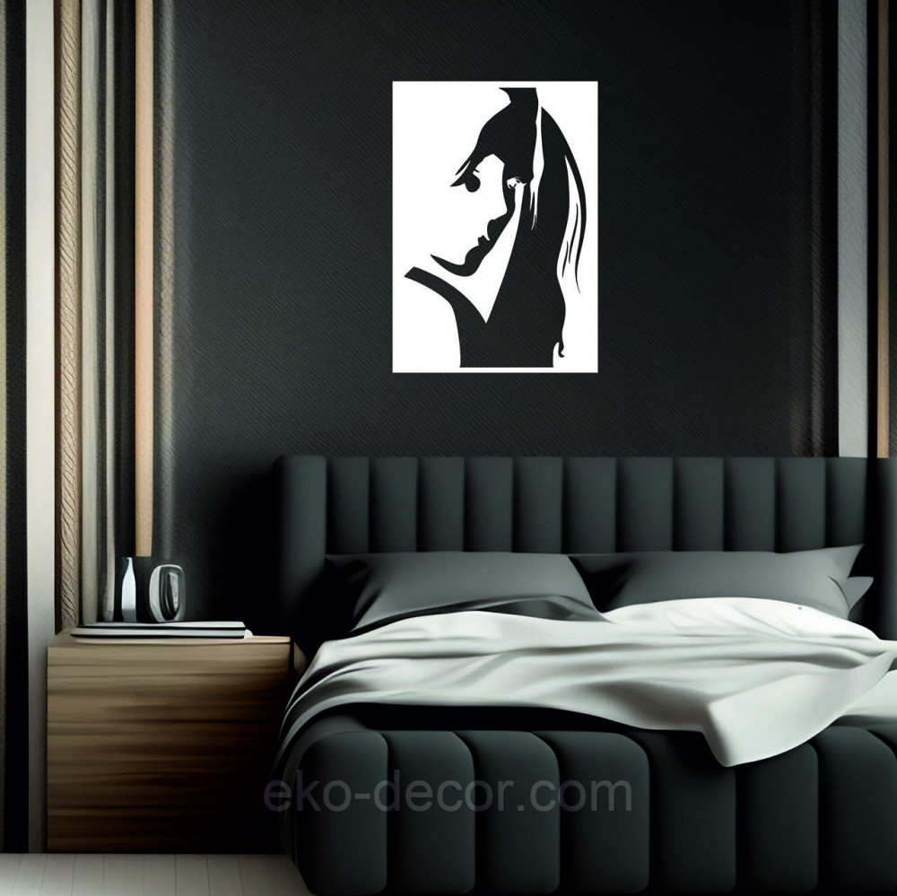Декоративное настенное Панно «Девушка» Декор на стену 90*63 см, Белый Киев - изображение 7