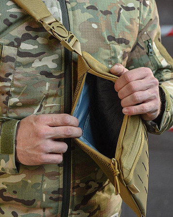 СНагрудная тактическая сумка под одежду  олива ВТ4737 Одесса - изображение 3