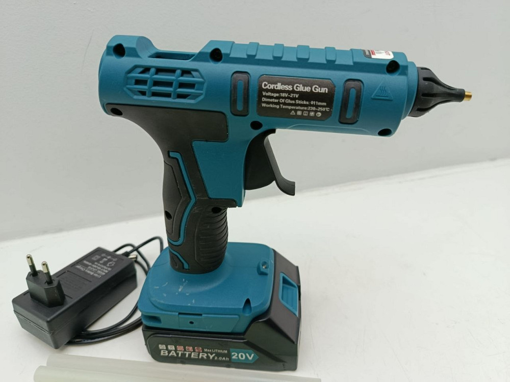 Акумуляторний клейовий пістолет Cordless Glue Gun 18V-21V (Комплект з акумулятором 20V 2.0Ah) ( Товар з вітрини) Луцьк - фото 3