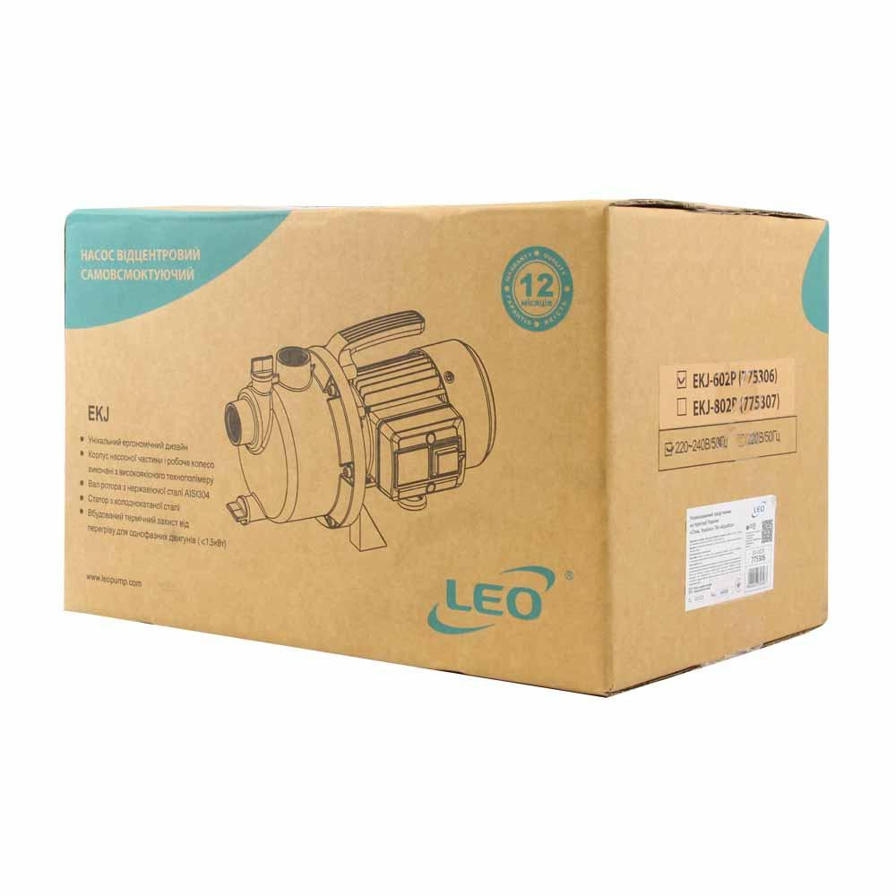 Насос відцентровий самовсмоктуючий 0.6кВт Hmax 35м Qmax 50л/хв пластик LEO EKJ-602P (775306) Рівне - фото 8