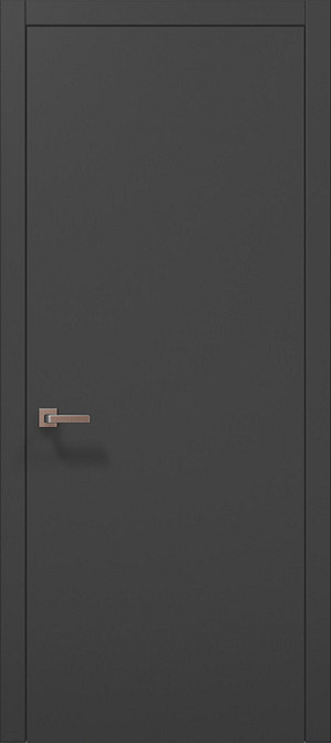 Двері екошпон, Полотно, серія PLATO (PLATO 01с) Темно-сірий Київ - фото 1