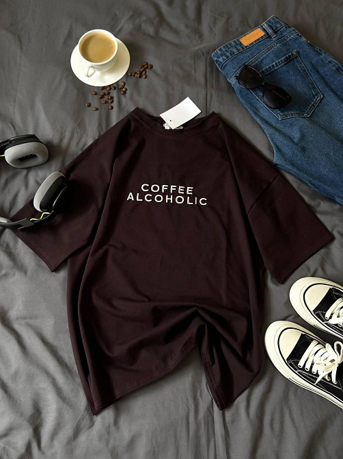 Жіноча стильна повсякденна оверсайз футболка кулір Одеса - фото 5