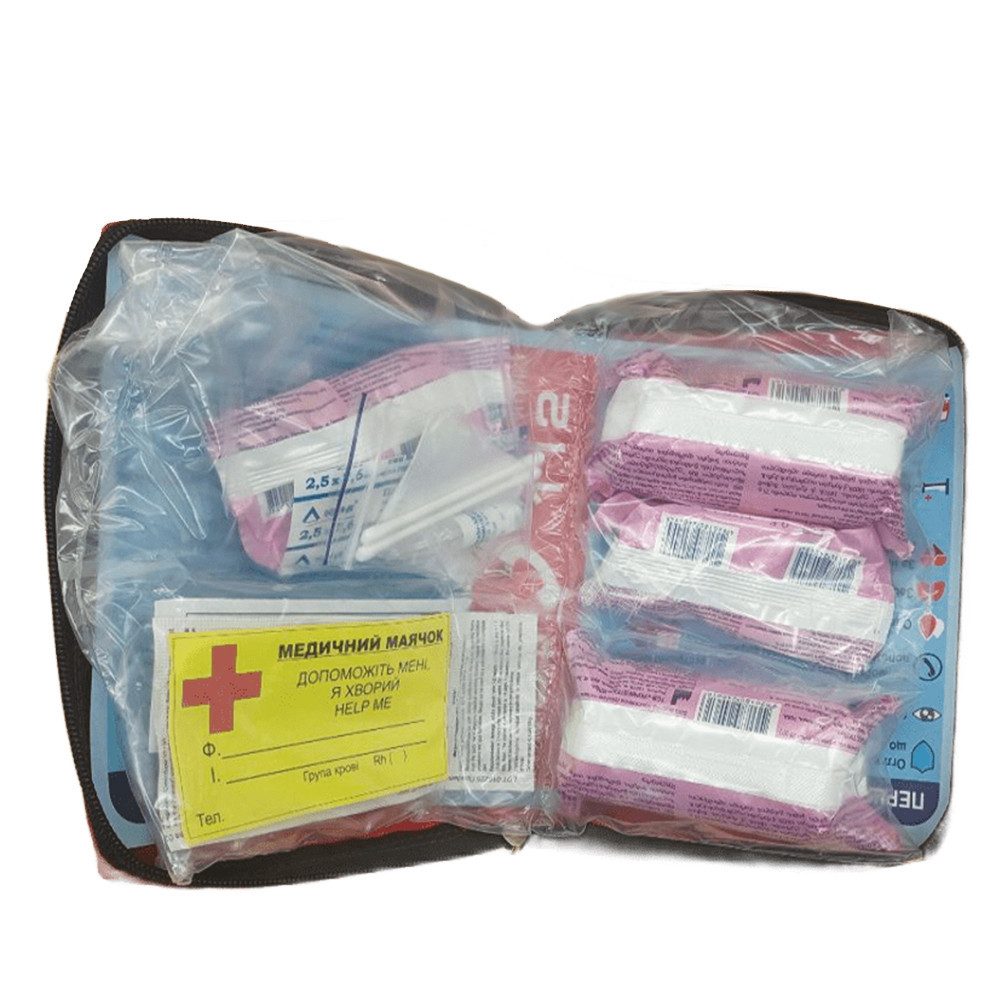 Аптечка автомобільна АМА-1 червона сумка в плівці (16од., 21шт.) Київ - фото 2