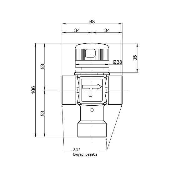 Змішувач термостатичний Icma 3/4" No143 Київ