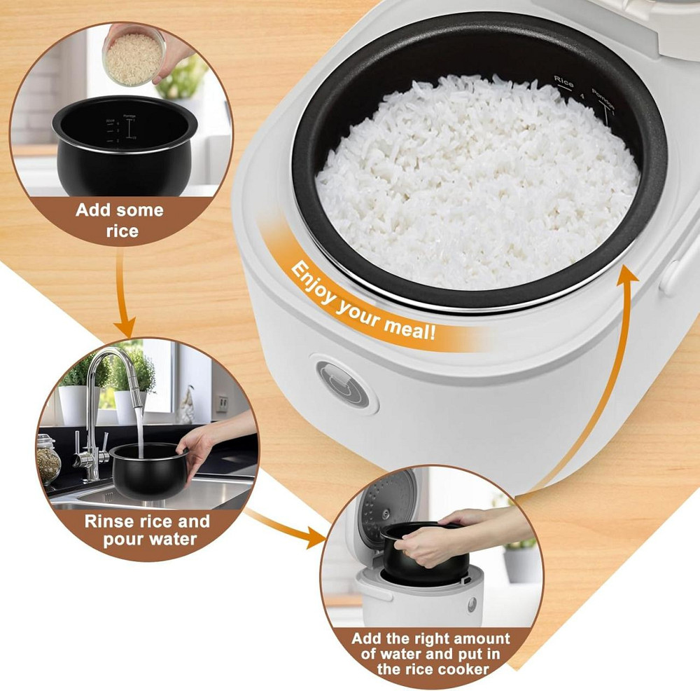 Рисоварка Bear 6 Multifunctional 4 Cups біла 0.87 л мультифункціональна з пароваркою 7 режимів NTC сенсор для 1-4 осіб Київ - фото 5