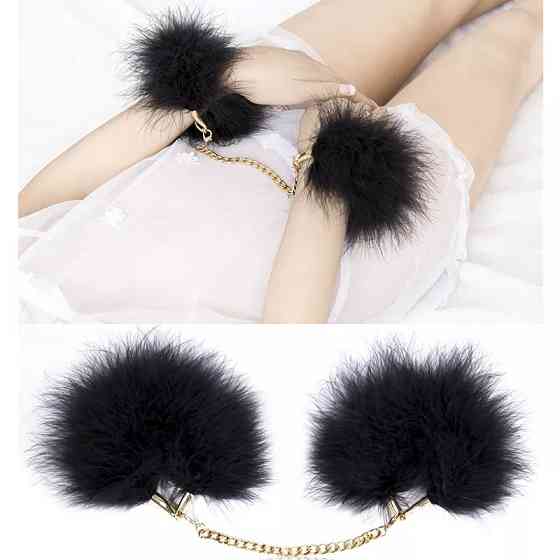 Інтимні наручники для ігор - розмір універсальний, колір чорний Київ