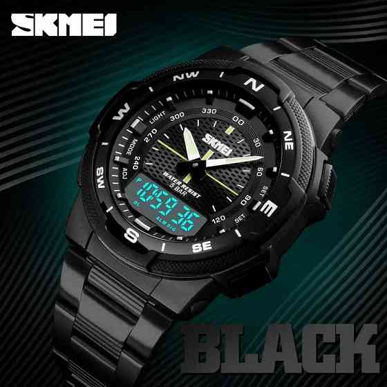 Мужские часы Skmei 1370 Marshal Черные Киев