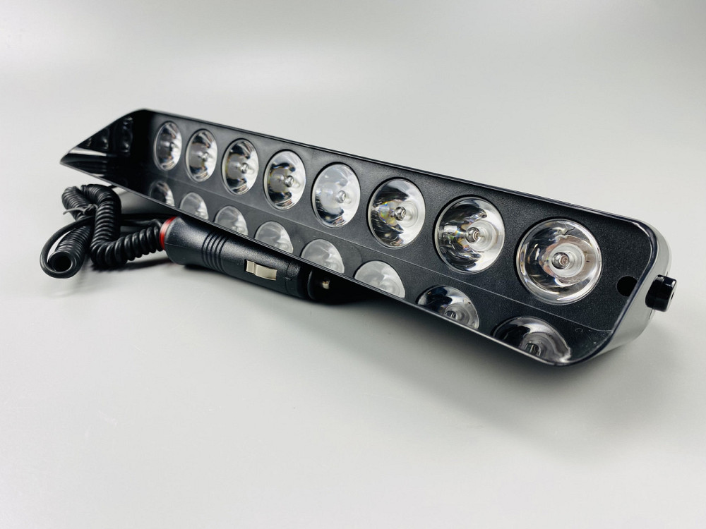 Майка проблискова (стробоскоп) 9-80 V 8 led діодів синя + червона спалах під скло та кабель Мукачево - фото 5