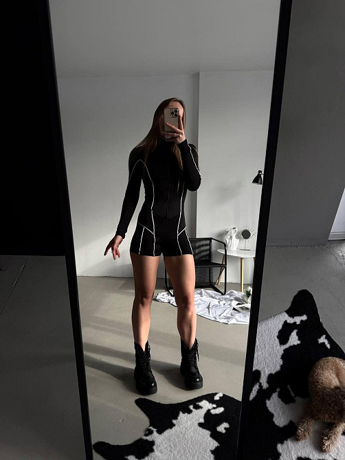 Жіночий стильний привабливий комбінезон із білими кантами дайвінг Одеса - фото 3