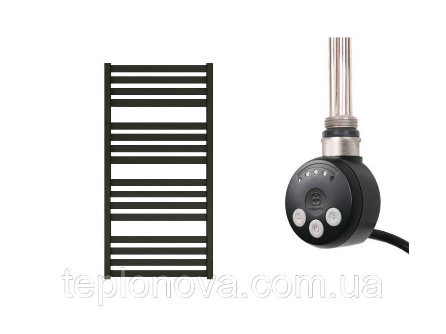 Електрична Рушникосушка Плоска Чорна 960х500 Terma Marta Чернівці - фото 6