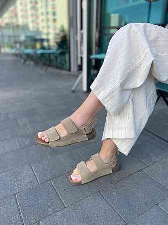 ALLSY Босоніжки жіночі бежеві з натуральної замші ALLSY R3268-15 літні відкриті/Бісоніжки на ли Коломыя