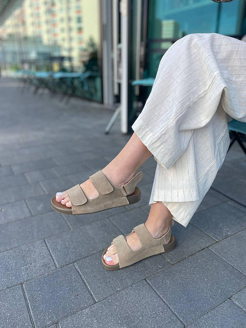 ALLSY Босоніжки жіночі бежеві з натуральної замші ALLSY R3268-15 літні відкриті/Бісоніжки на ли Коломия - фото 2