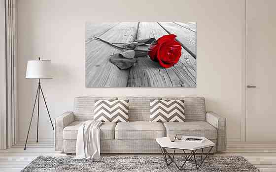 Картина холст в гостиную / спальню  Червона троянда    MLP_156 60x100 см Киев