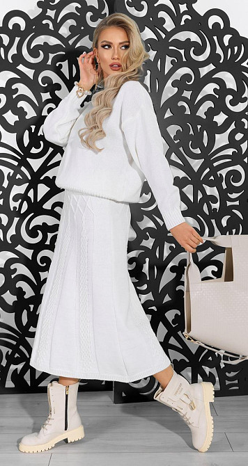 В'язаний костюм зі спідницею Київ - фото 3