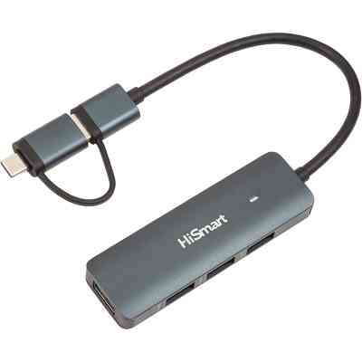 Концентратор HiSmart USB 3.0 to 4xUSB 3.0 (CA913466) Винница