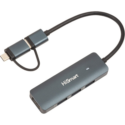 Концентратор HiSmart USB 3.0 to 4xUSB 3.0 (CA913466) Вінниця - фото 1