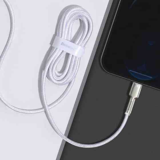 Кабель Baseus Cafule Series Metal Data Cable USB to IP 2.4A 1m White Одесса