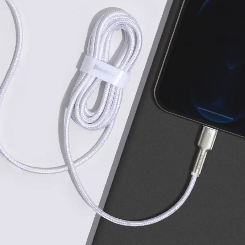 Кабель Baseus Cafule Series Metal Data Cable USB to IP 2.4A 1m White Одесса - изображение 3