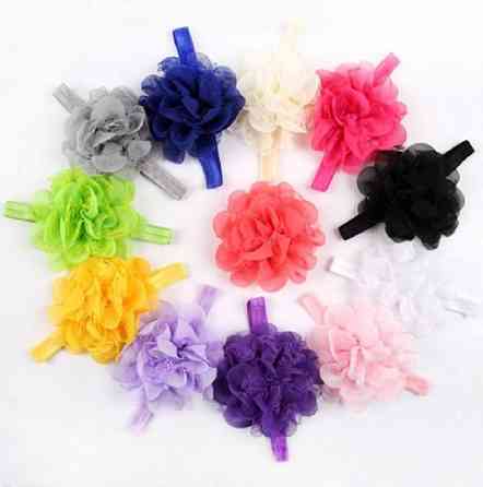 Детская черная повязка - окружность 40-50см, размер цветка 10-11см Киев