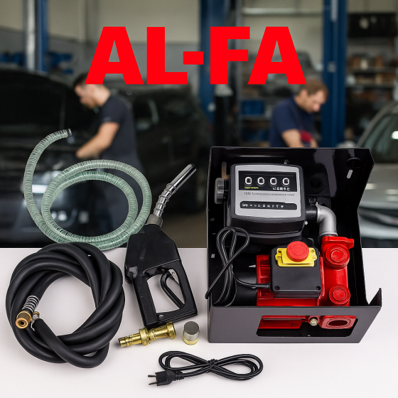 Мобільна заправна станція 220В AL-FA 1850Вт, 2400л/год, станція з механічним лічильником міні заправочний пристрій Львів